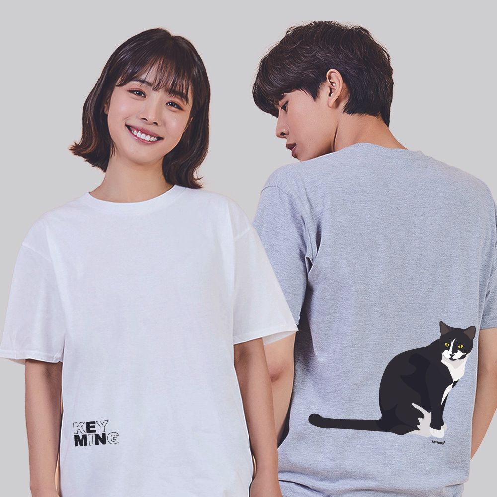 키밍 고양이 CAT 베이직티셔츠 캐쥬얼티