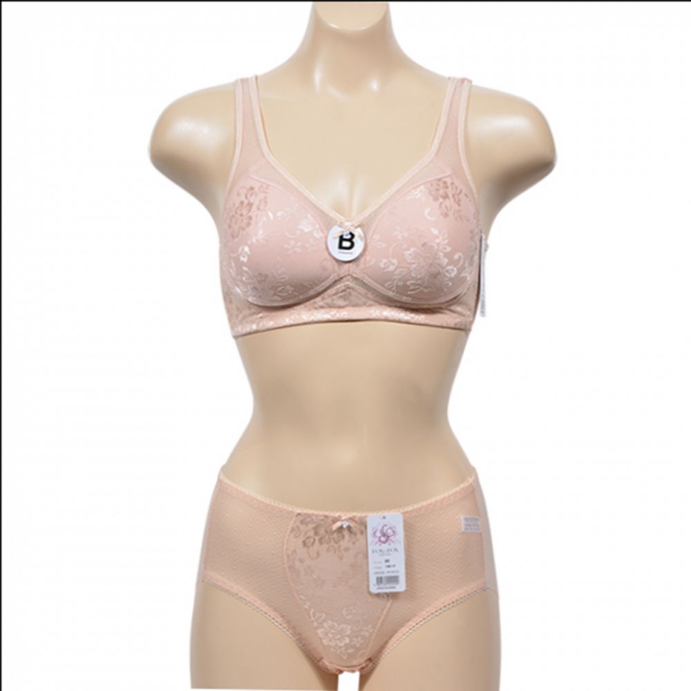 망사속옷 플라워자수 브라팬티세트 B컵 여성 이너웨어