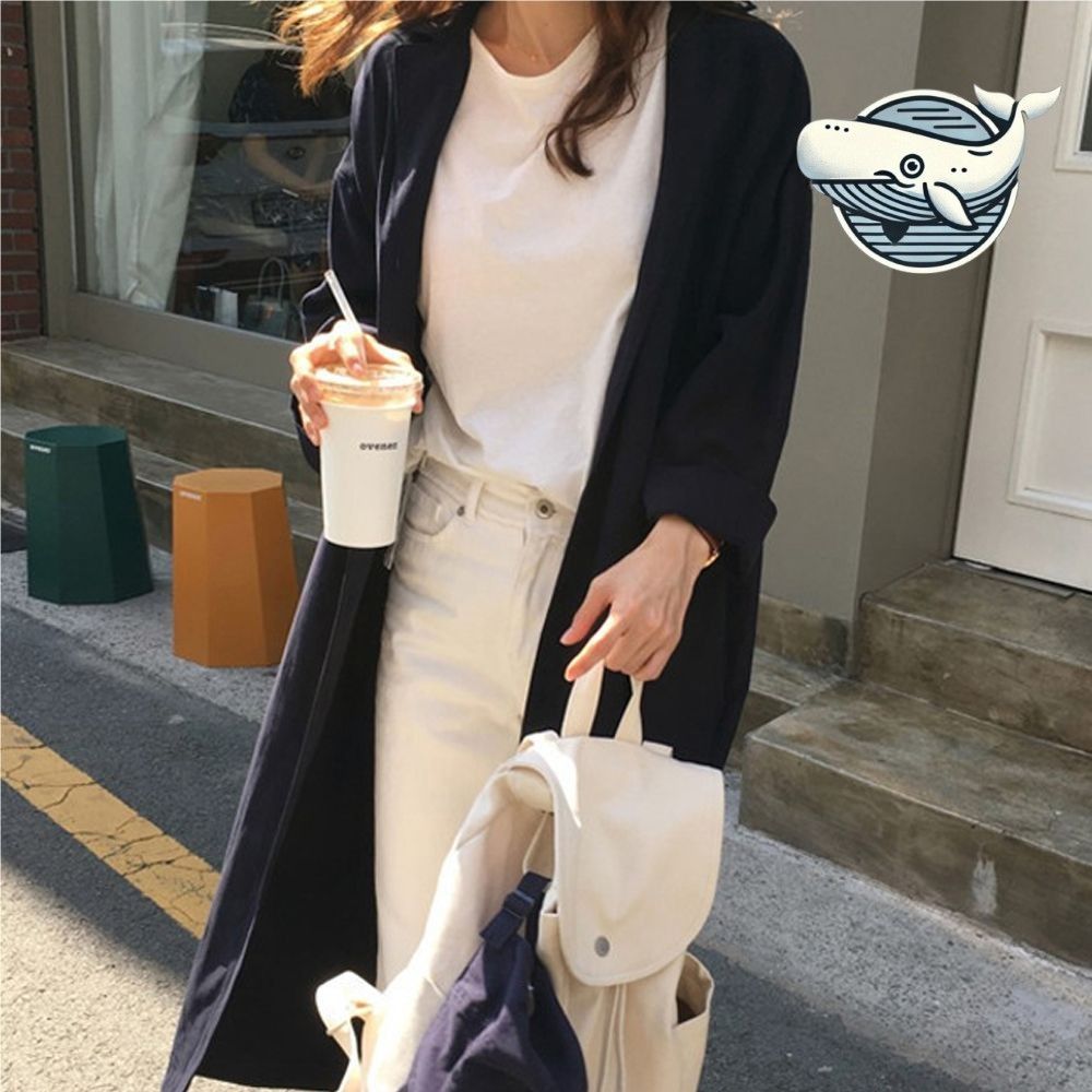 가을 사무실룩 여성 셔츠형 로브자켓 편안한