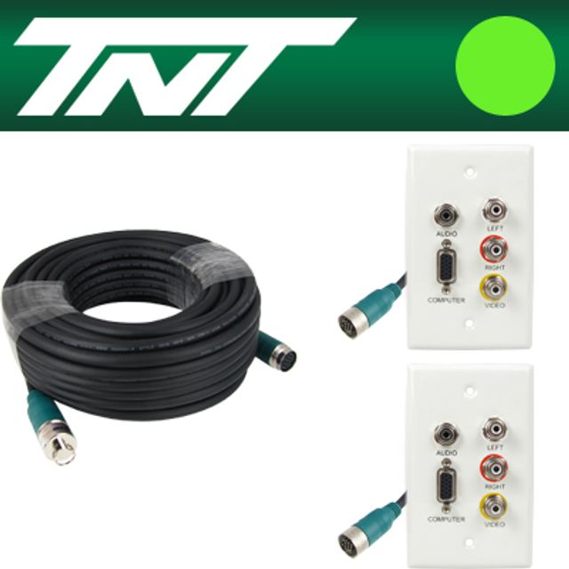 강원전자 TNT RGB+스테레오 or 3RCA 월 플레이트 분
