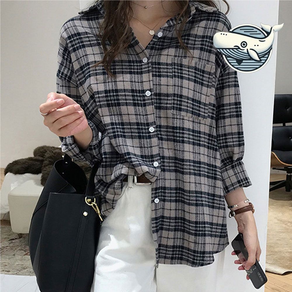 여유핏 체크패턴 캐주얼 셔츠 데일리 스타일