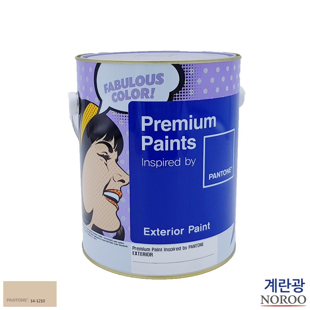 팬톤 외부용 계란광 수성페인트 4L 아이보리14-1210