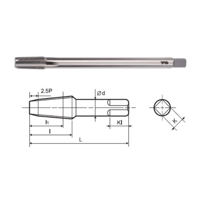 롱파이프탭(HSS) LPF1/4-19-120 (T2513402) LHPF-1/