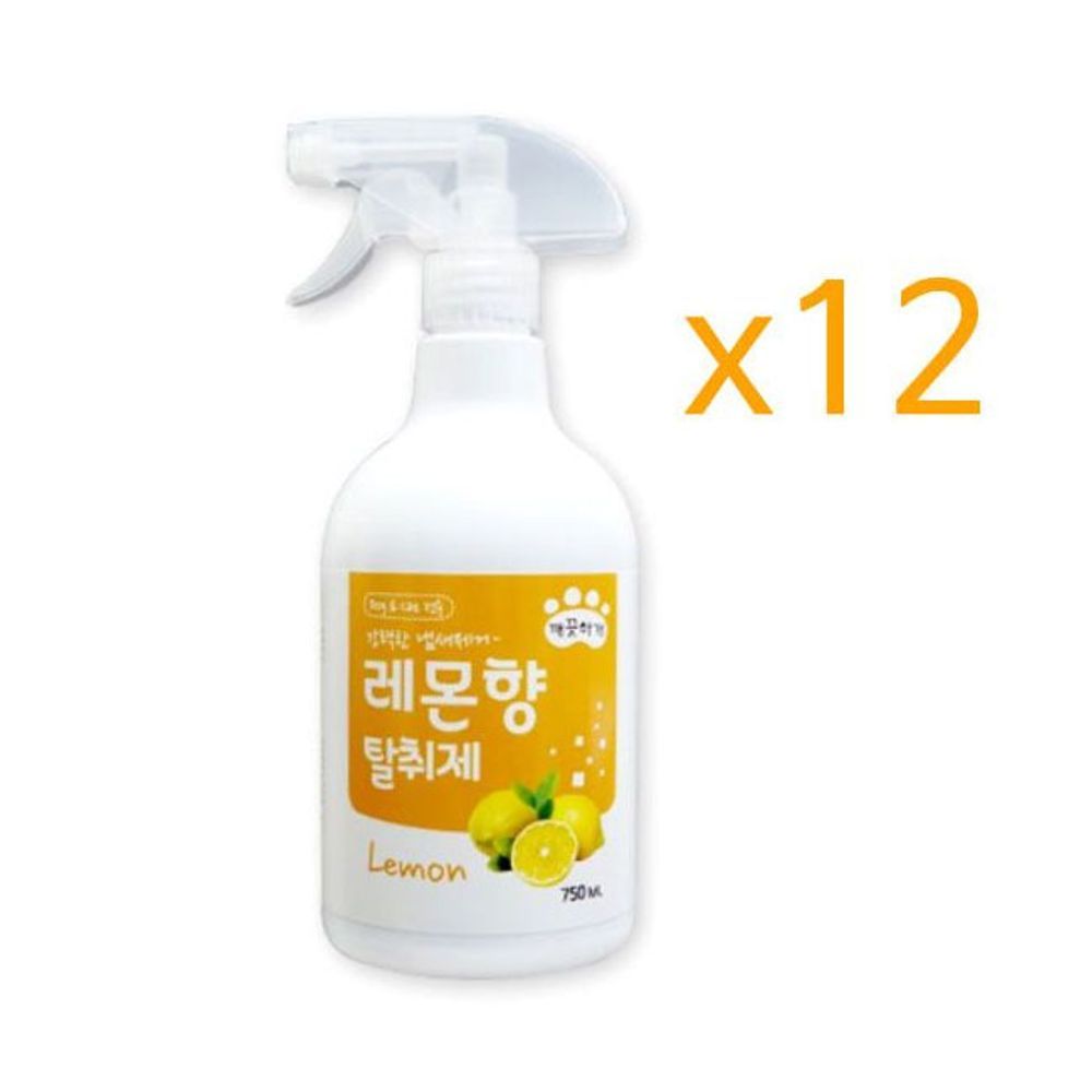 깨끗 탈취제 애견 일상 레몬향 750ml 12P 강아지 고양