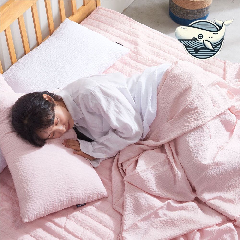 간절기 여름침구 시원한 핑크 홑이불 부드러운