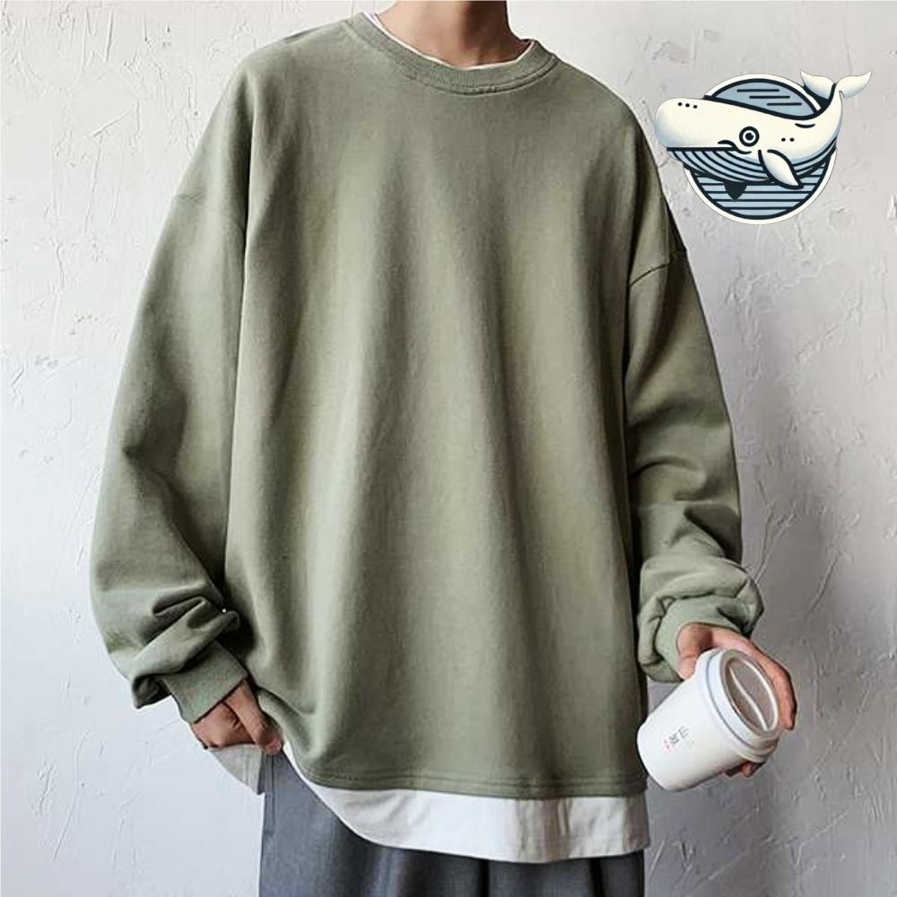 남성 루즈핏 긴팔티셔츠 데일리 레이어드 의류