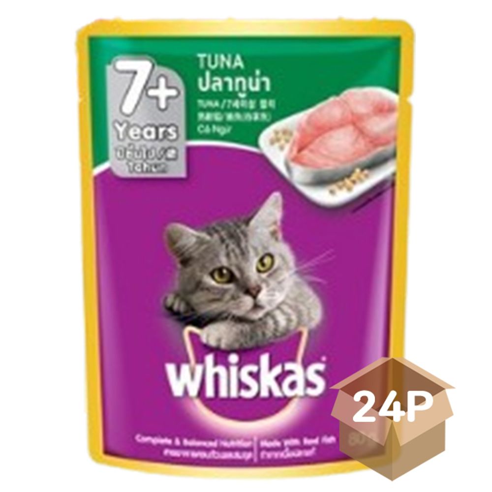고양이 파우치 사료 시니어 참치 80g 24P 습식 영양