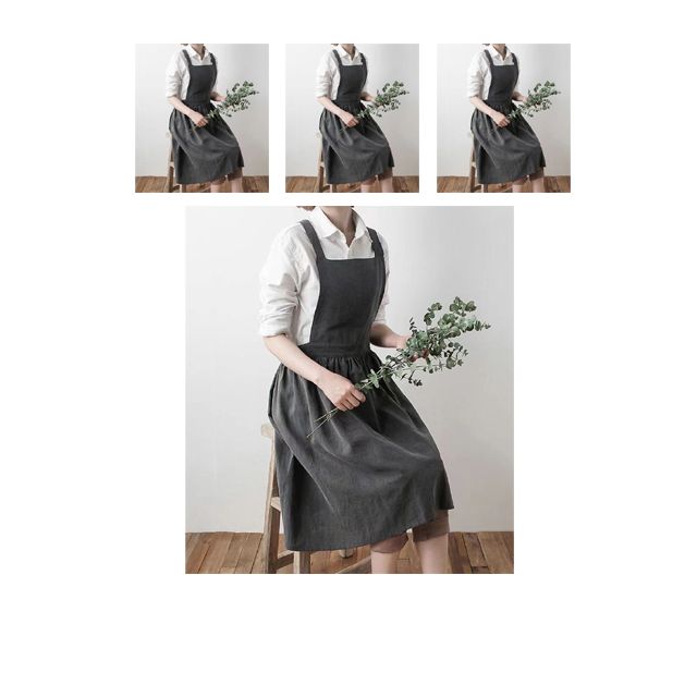 흘러내림없이 편하게 사용하는 주름 앞치마 X 4벌