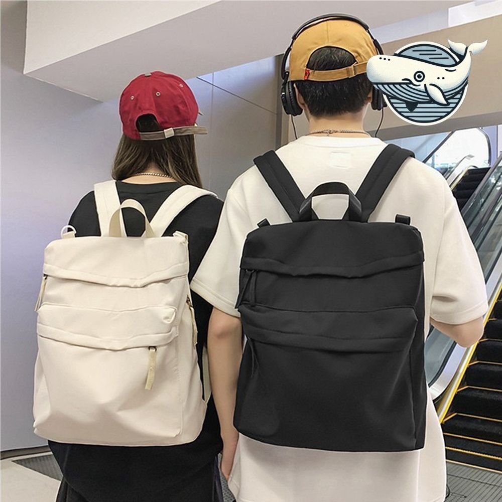 캐주얼 남여 백팩 스퀘어 디자인 데일리 숄더백
