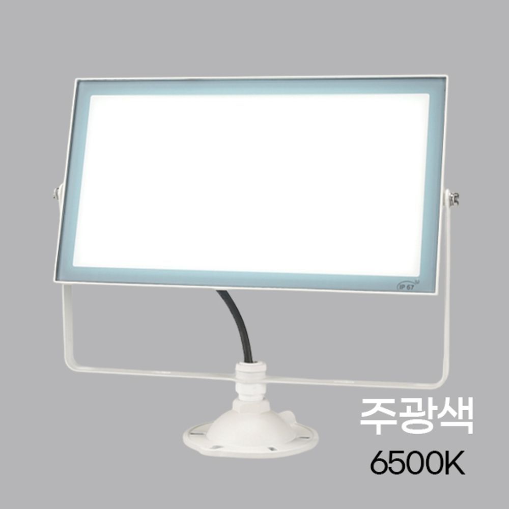 사각 LED투광기 화이트_W2 100W 노출 주광 KC
