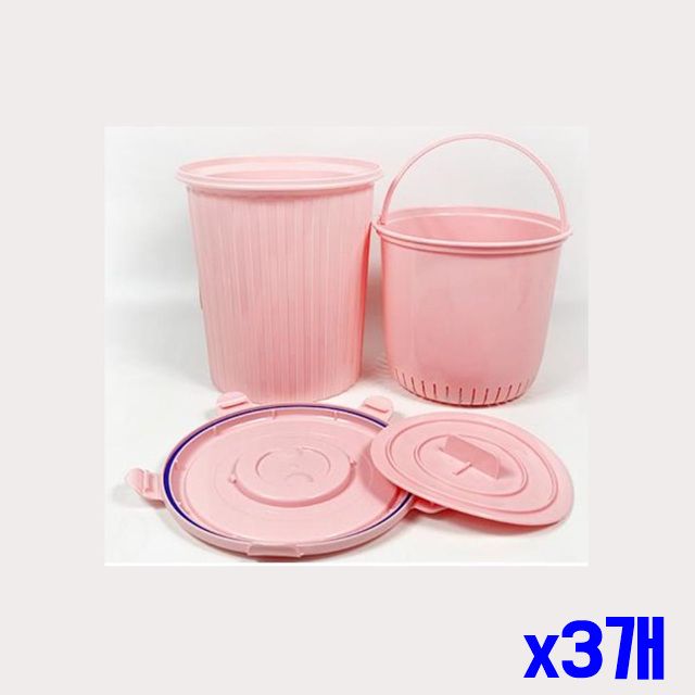 분리 x3개 음식물분리수거통 수거함 음식물 가벼운 음
