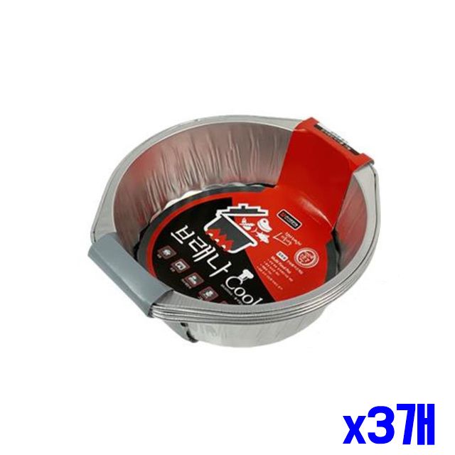 1450ml x3개 원형 직화냄비 일회용 3개입 멀티냄비