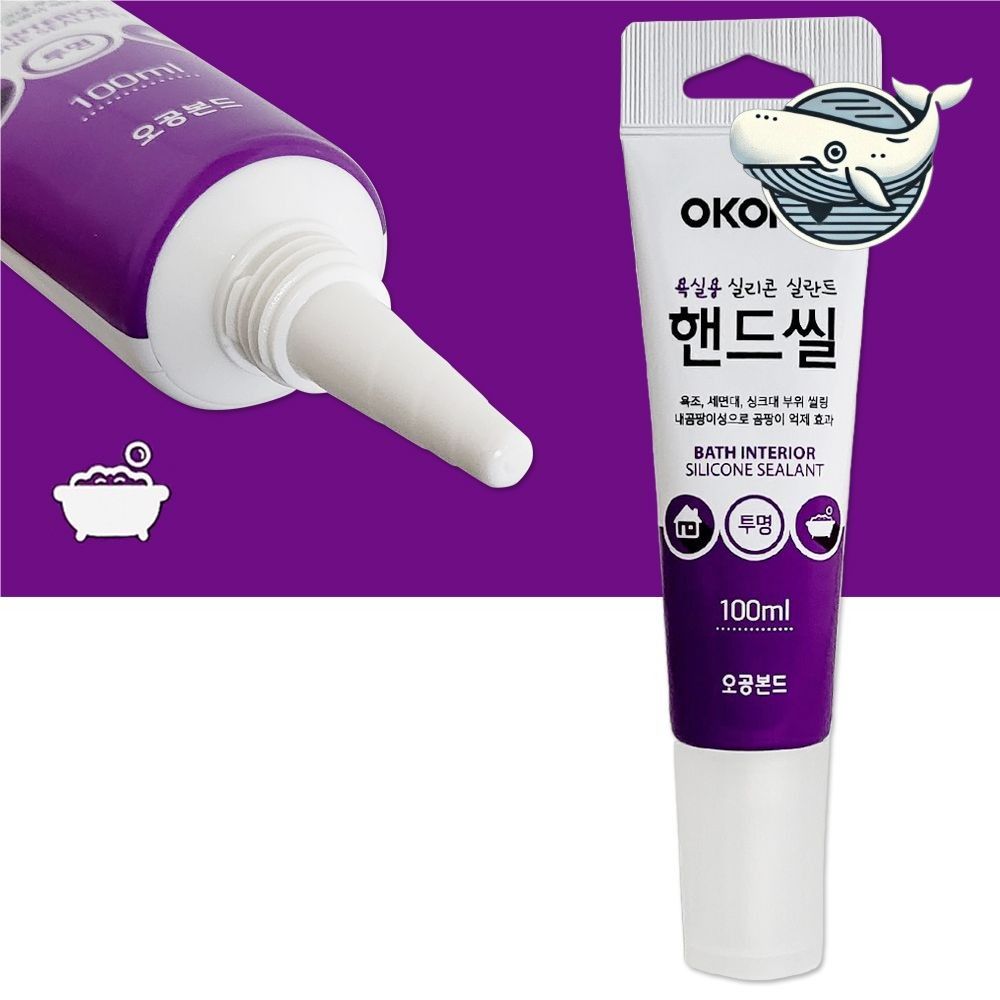 욕실 실리콘 밀봉제 투명 틈새방수 100ml