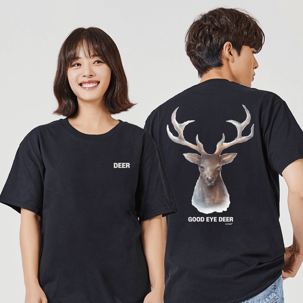 키밍 사슴 여성반팔티 반팔박스티 여성봄코디