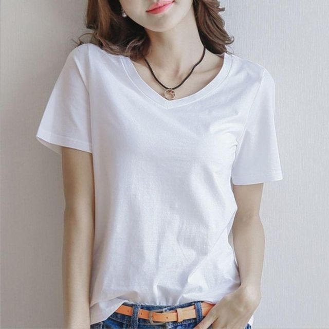 여자 티셔츠 단색 기본 반팔 데이 무지 반팔티 반팔면