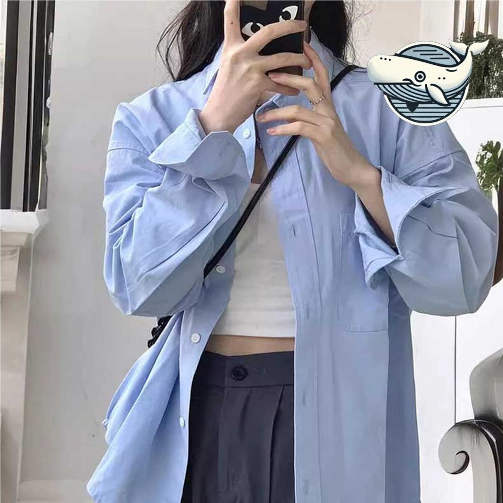 데일리 오버핏 여성 셔츠 블라우스 기본 스타일