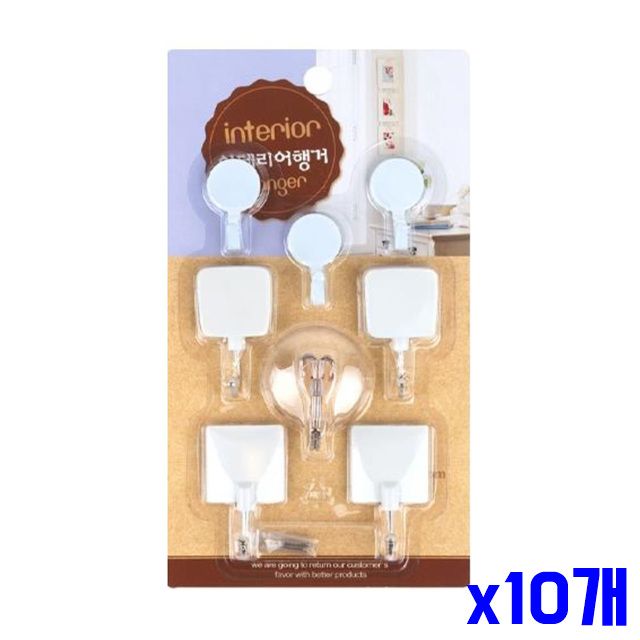 행거용품 x10개 8P 행거 인테리어 화이트 도어행거