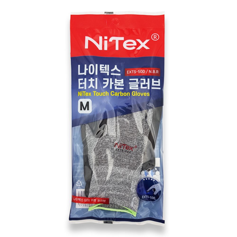 나이텍스 터치 반코팅 코팅 안전 작업용 nbr 장갑 M