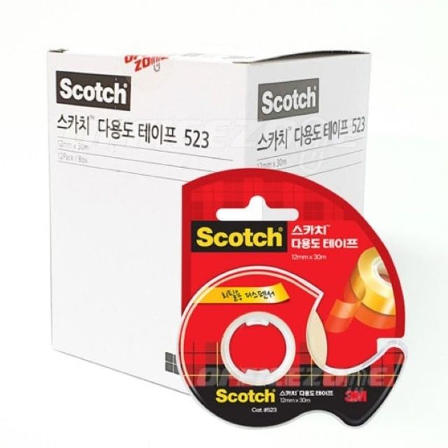 3M 스카치 다용도 테이프 523D 12x30M 12개