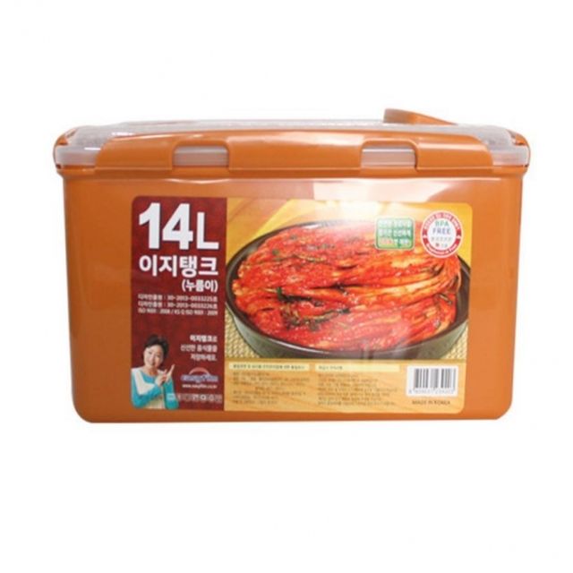 황토 이지탱크 누름이 김치통14L