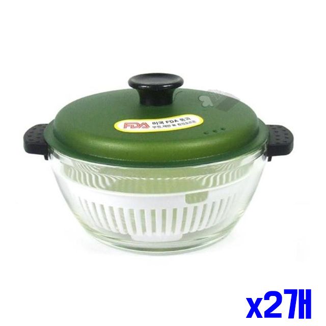 내열유리 1.5L x2개 렌지 오븐용 찜기 주방용품 계란