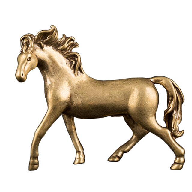 황동말 길운 발전 복 장식 인테리어 미니어처