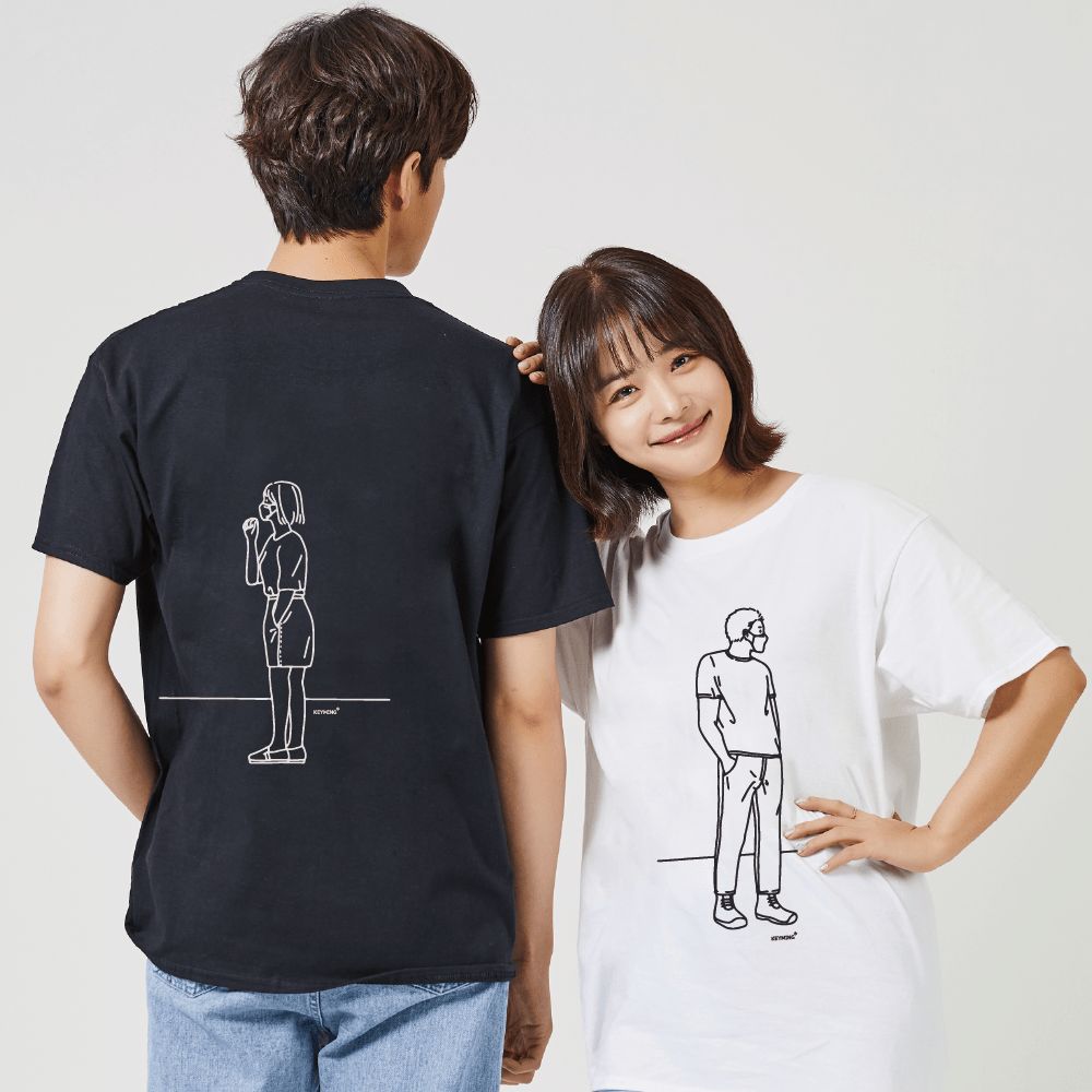 키밍 사회적 거리두기 2m 캠페인유니폼