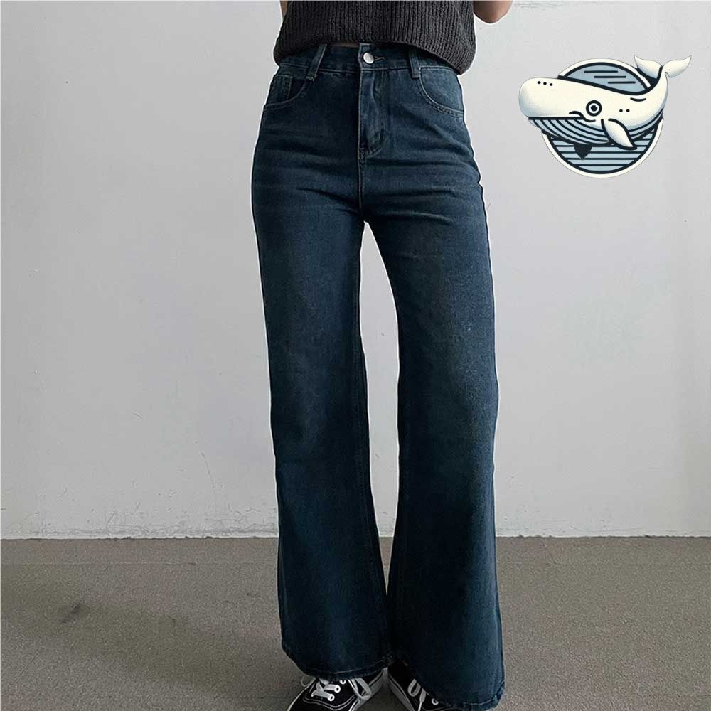 편안한 핏 진청 데님팬츠 세미 부츠컷 데일리