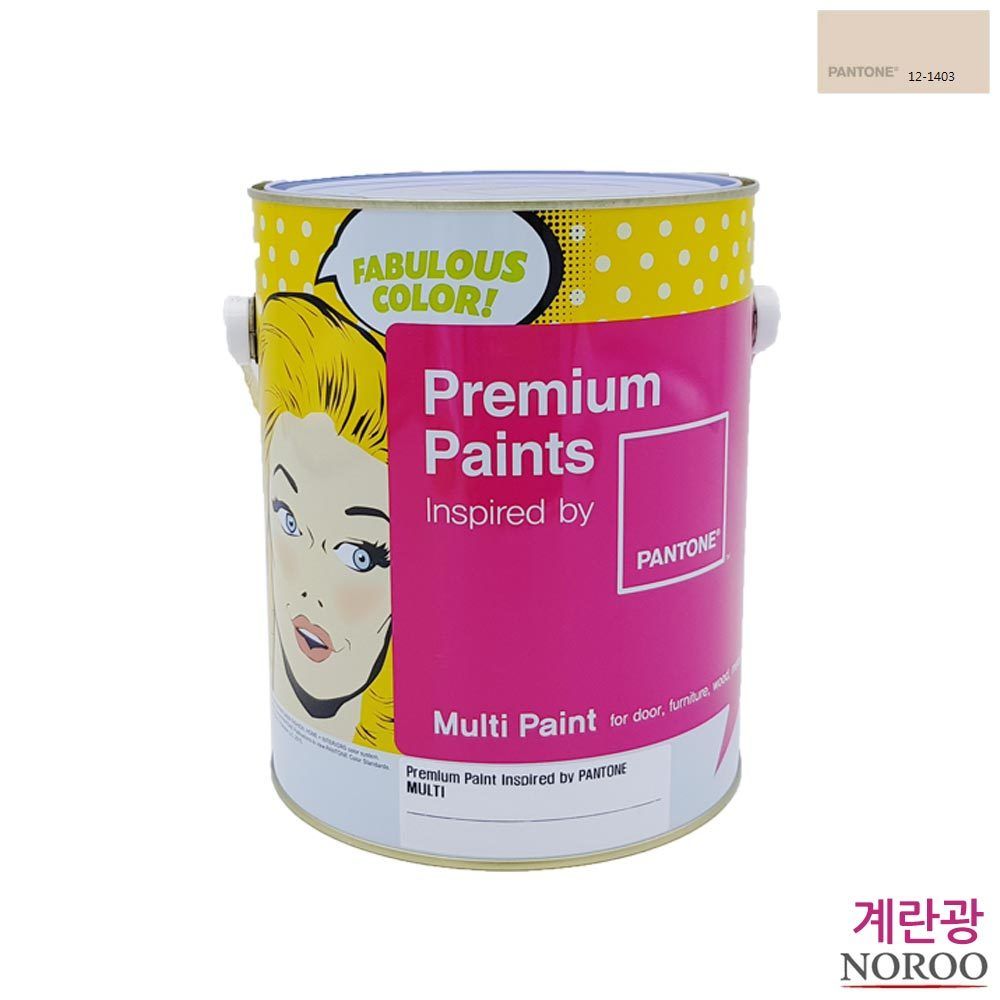팬톤 멀티용 계란광 수성페인트 4L 아이보리12-1403