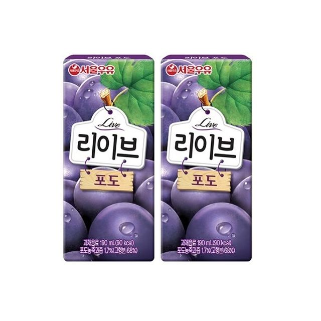 서울우유 리이브 포도 190ml x 48입