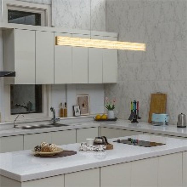 LED 버블 D형 일자형 900mm 팬던트 조명 30W 전구색