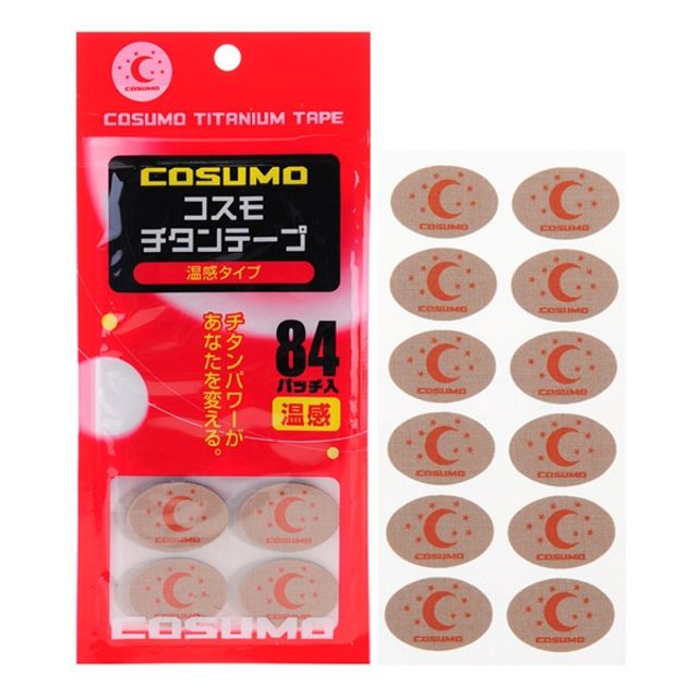 (일본산) COSUMO 티타늄 테이프 온타입 84패치 운동 전후 필요한 부위에 간편하게 부착