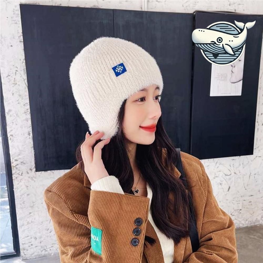 따뜻한 겨울 귀달이 비니 모자 여성용 기모