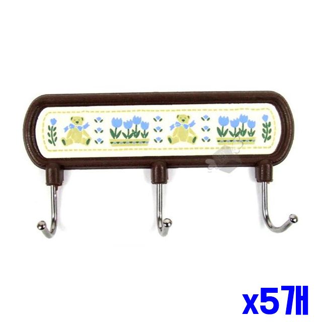 다용도 x5개 훅 행거 3p 수납 후크걸이 인테리어