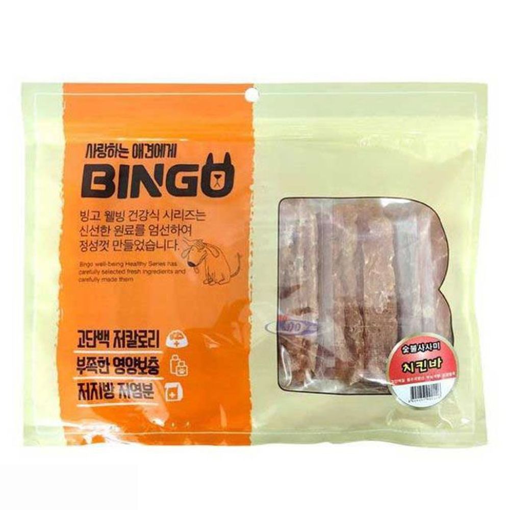 애견간식 빙고 숯불 사사미 치킨바 400g 10팩 1타