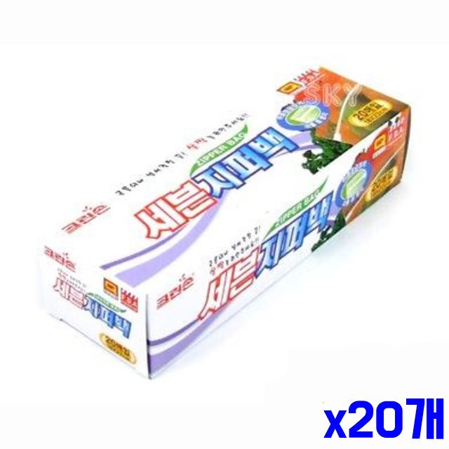 세븐지퍼백 주방잡화 소형 20매입 x20개 18x22cm 지퍼