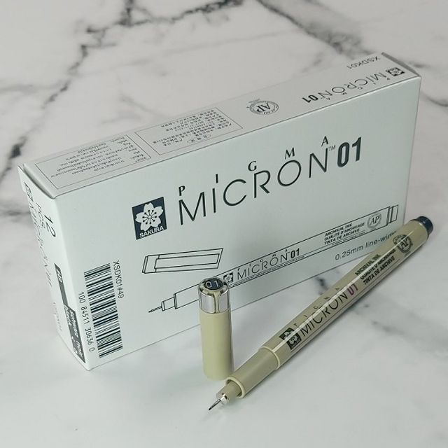 사쿠라 피그마 MICRION 0.25mm Black 1다스(12자루)