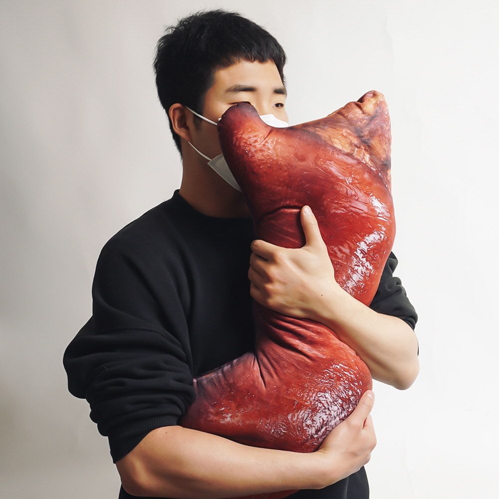 족발 쿠션 70cm 인형 바디필로우 캠핑 베개