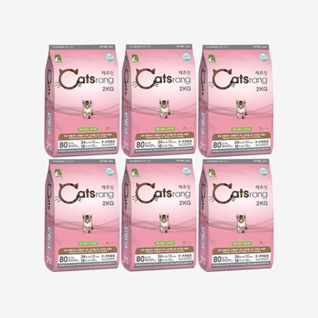 고양이사료 캐츠랑 키튼 야옹이 사료 2kg X 6EA