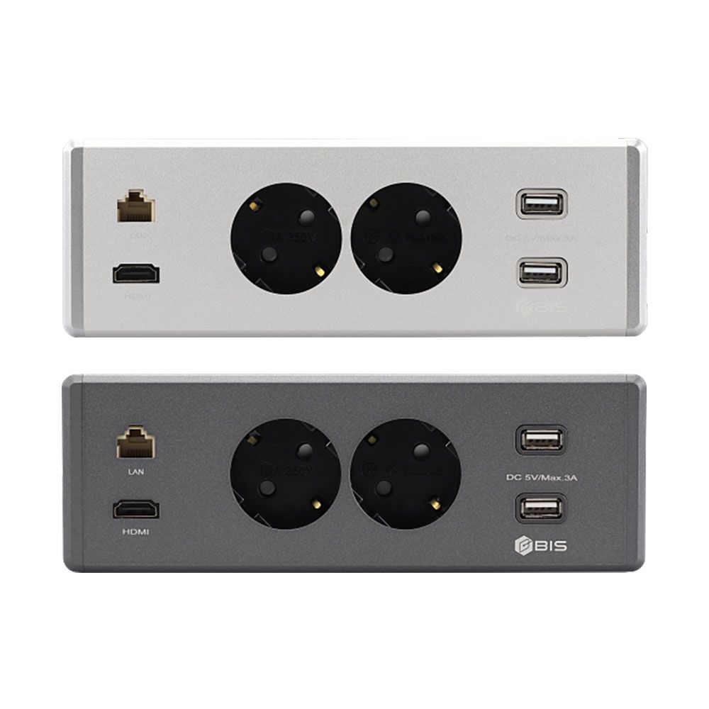 KC 2구 고정 매입형 콘센트 USB HDMI 빌트인 매립형