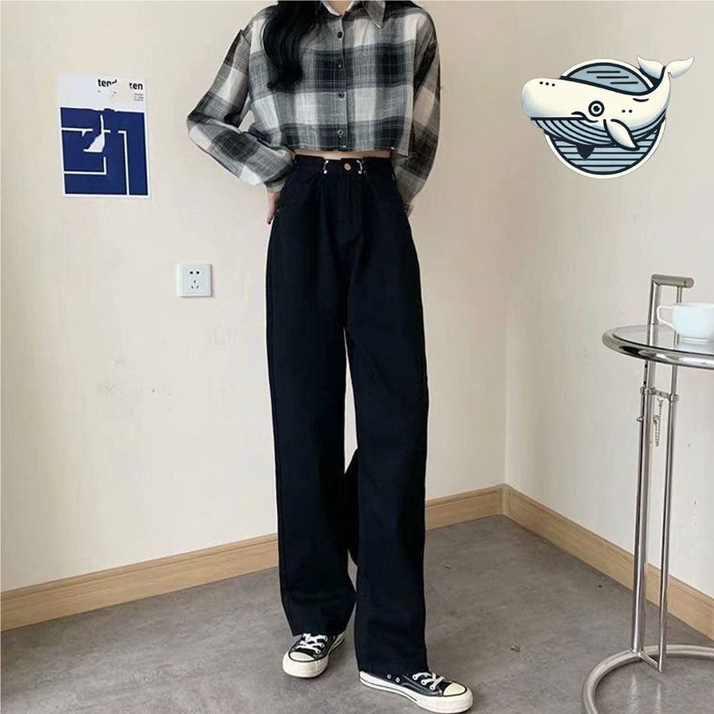 편안한 데일리 하이웨스트 배기 팬츠 캐주얼