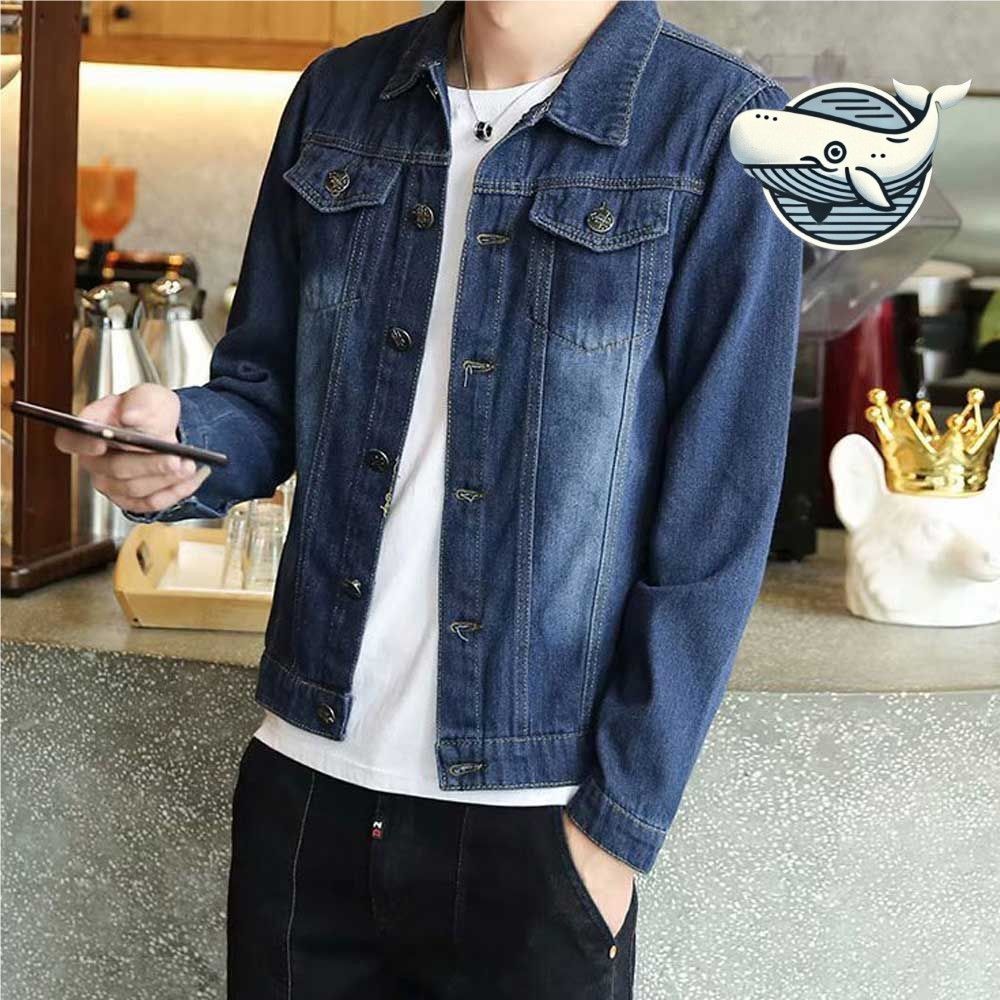 빈티지 청자켓 남성용 스타일리시 봄가을 데일리