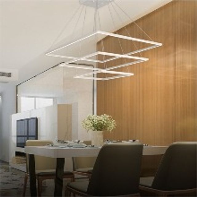 LED 바그 3등 정사각 펜던트 120W 식탁등 주방등 카