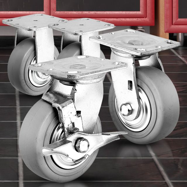 경중량용TRO 5인치 회색 산업용캐스터바퀴 손수레카트