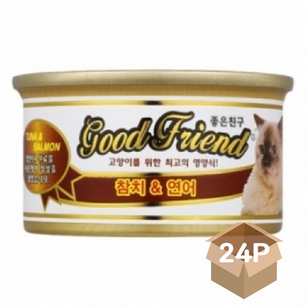 고양이 습식 캔간식 참치 연어 85g 24P 통조림 영양