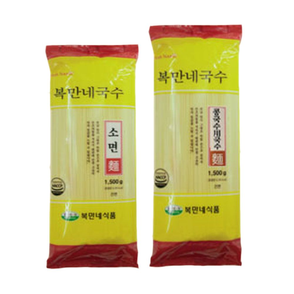 복만네 콩국수용 국수용 소면1.5Kg 가정용 업소용