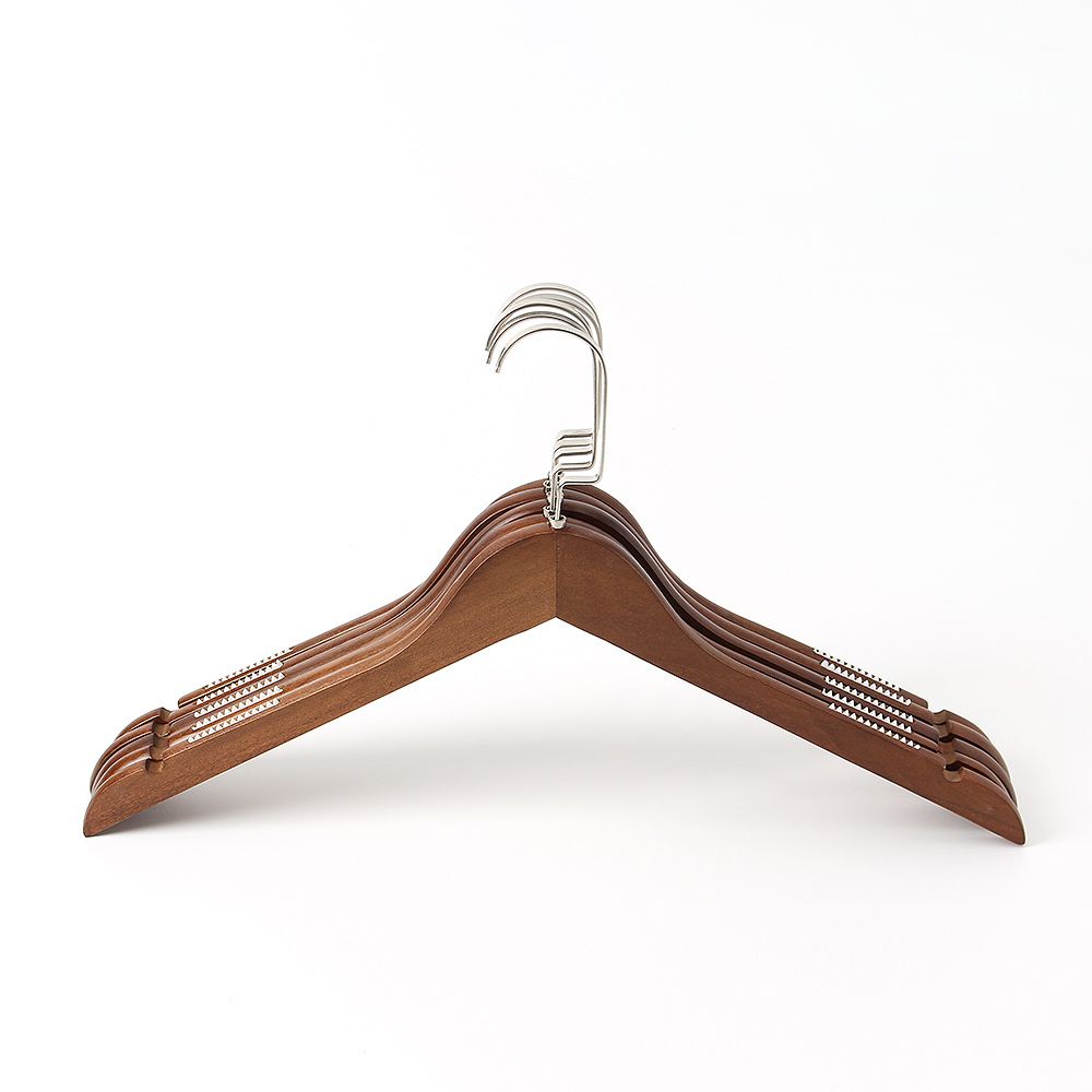 클래식 논슬립 원목 옷걸이 5p 남성용 슬림옷걸이