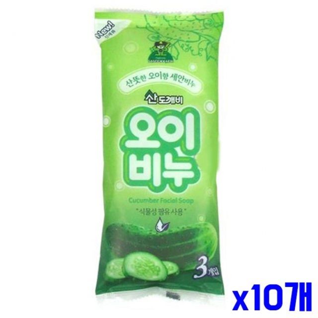 산뜻한 산도깨비 오이비누 3P x10개