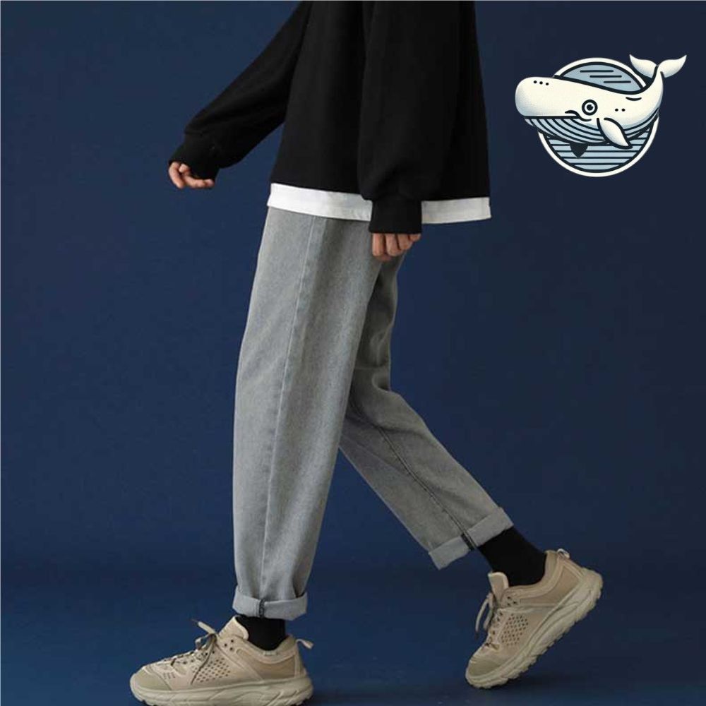 편안한 남자 일자핏 데님 팬츠 캐주얼 데일리