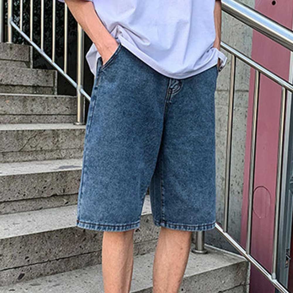 청반바지 허리밴딩 데님팬츠 남자 여름 패션 반바지